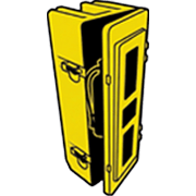 Outdoor cabinet for storing fire extinguishers in marine and industrial environments