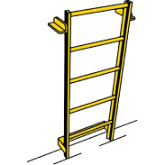 Ladder for safe access from water to quay or pier